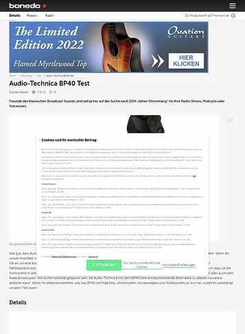 Bonedo.de Audio-Technica BP40 Bonedo.de Audio-Technica BP40