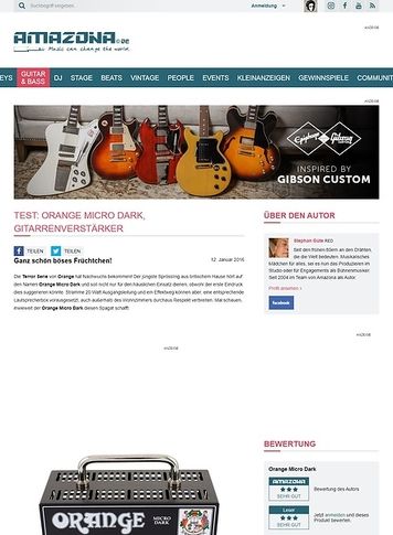 Amazona.de Test: Orange Micro Dark, Gitarrenverstärker Amazona.de Test: Orange Micro Dark, Gitarrenverstärker