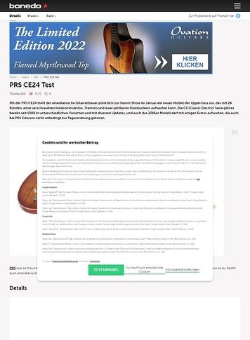 Bonedo.de PRS CE24 Bonedo.de PRS CE24
