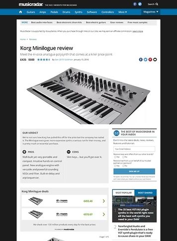 MusicRadar.com Korg Minilogue MusicRadar.com Korg Minilogue