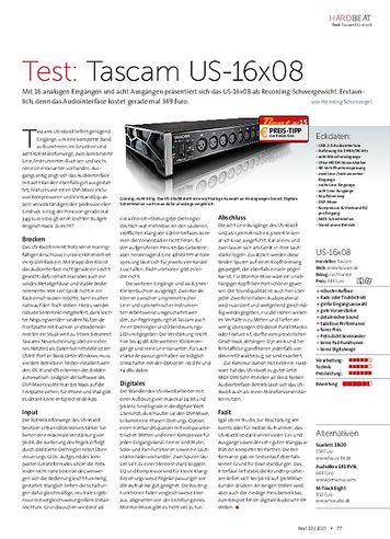 Beat Tascam US-16x08 Beat Tascam US-16x08