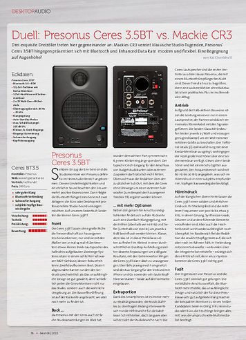 Beat Presonus Ceres 3.5BT vs. Mackie CR3 Beat Presonus Ceres 3.5BT vs. Mackie CR3