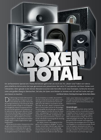 Beat Boxen Total: Aktivmonitore Beat Boxen Total: Aktivmonitore