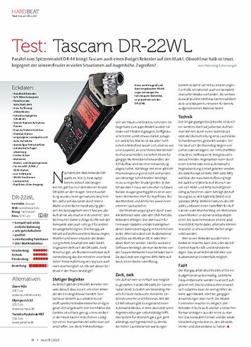 Beat Tascam DR-22WL Beat Tascam DR-22WL