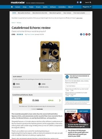MusicRadar.com Catalinbread Echorec MusicRadar.com Catalinbread Echorec