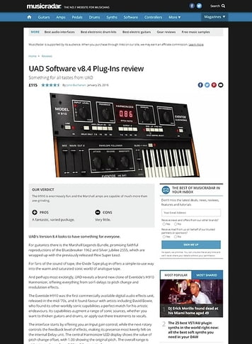 MusicRadar.com UAD Software v8.4 Plug-Ins MusicRadar.com UAD Software v8.4 Plug-Ins
