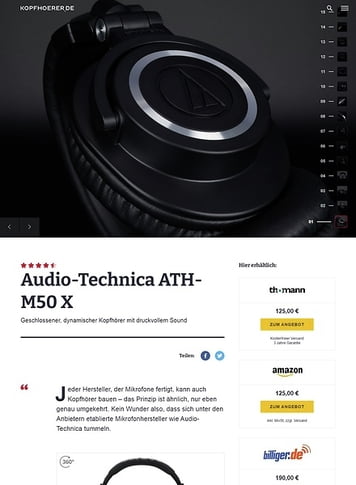 Kopfhoerer.de Audio-Technica ATH-M50 X Kopfhoerer.de Audio-Technica ATH-M50 X