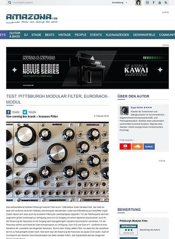 Amazona.de Test: Pittsburgh Modular Filter, Eurorack-Modul Amazona.de Test: Pittsburgh Modular Filter, Eurorack-Modul