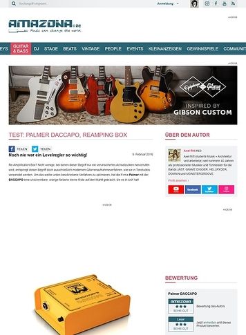 Amazona.de Test: Palmer Daccapo, Reamping Box Amazona.de Test: Palmer Daccapo, Reamping Box