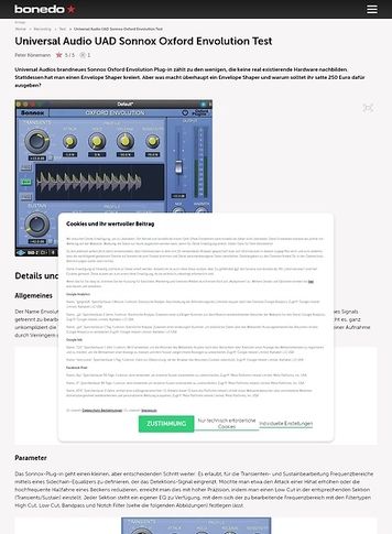 Bonedo.de Universal Audio UAD Sonnox Oxford Envolution Bonedo.de Universal Audio UAD Sonnox Oxford Envolution