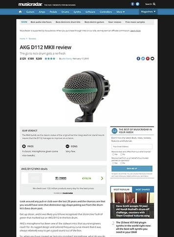 MusicRadar.com AKG D112 MKII MusicRadar.com AKG D112 MKII