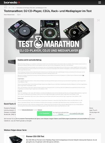 Bonedo.de Testmarathon: DJ CD-Player, Mediaplayer und DJ-Turntables Bonedo.de Testmarathon: DJ CD-Player, Mediaplayer und DJ-Turntables