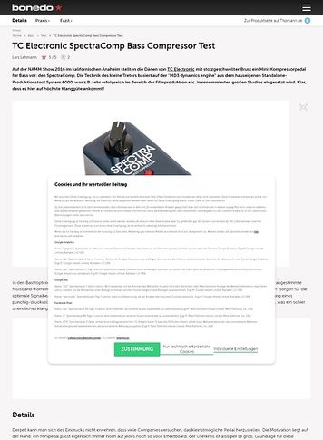 Bonedo.de TC Electronic SpectraComp Bonedo.de TC Electronic SpectraComp