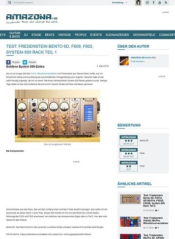 Amazona.de Test: Fredenstein Bento 6D, F609, F602, System-500 Rack Teil 1 Amazona.de Test: Fredenstein Bento 6D, F609, F602, System-500 Rack Teil 1