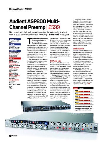 Future Music Audient ASP800 Future Music Audient ASP800
