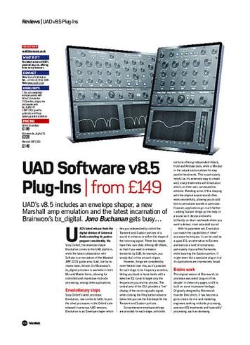 Future Music UAD Software v8.5 Plug-Ins Future Music UAD Software v8.5 Plug-Ins