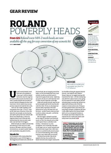 Rhythm Roland Powerply Heads Rhythm Roland Powerply Heads