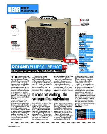 Total Guitar Roland Blues Cube Hot Total Guitar Roland Blues Cube Hot