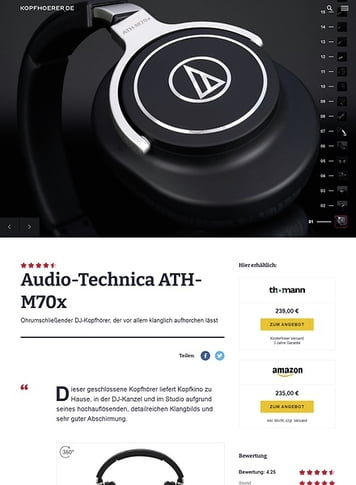 Kopfhoerer.de Audio-Technica ATH-M70 X Kopfhoerer.de Audio-Technica ATH-M70 X