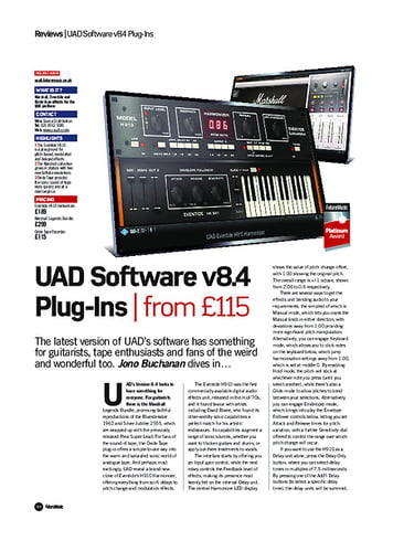 Future Music UAD Software v8.4 Plug-Ins Future Music UAD Software v8.4 Plug-Ins