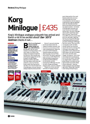 Future Music Korg Minilogue Future Music Korg Minilogue