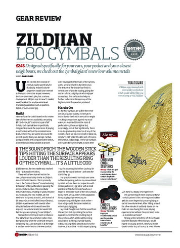 Rhythm Zildjian L80 Cymbals Rhythm Zildjian L80 Cymbals