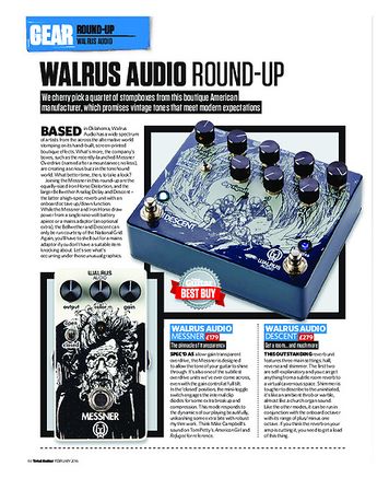 Total Guitar Walrus Audio Round-Up Total Guitar Walrus Audio Round-Up