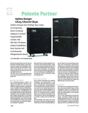 Gitarre & Bass Gallien-Krueger CX115, CX210 & CX410 Gitarre & Bass Gallien-Krueger CX115, CX210 & CX410
