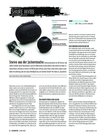 Sound & Recording Shure MV88 - Mikrofonaufsatz für iOS-Geräte Sound & Recording Shure MV88 - Mikrofonaufsatz für iOS-Geräte