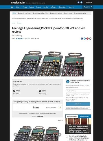 MusicRadar.com Teenage Engineering Pocket Operator -20, -24 and -28 MusicRadar.com Teenage Engineering Pocket Operator -20, -24 and -28