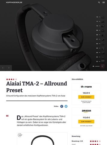 Kopfhoerer.de Aiaiai TMA-2 Modular All-Round Preset Kopfhoerer.de Aiaiai TMA-2 Modular All-Round Preset