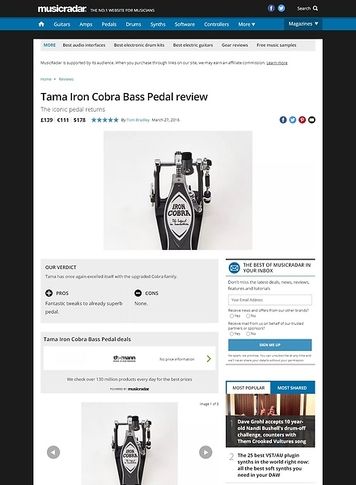 MusicRadar.com Tama Iron Cobra Bass Pedal MusicRadar.com Tama Iron Cobra Bass Pedal