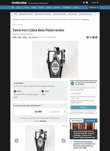 MusicRadar.com Tama Iron Cobra Bass Pedal MusicRadar.com Tama Iron Cobra Bass Pedal