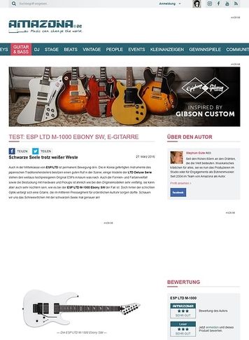 Amazona.de Test: ESP LTD M-1000 Ebony SW, E-Gitarre Amazona.de Test: ESP LTD M-1000 Ebony SW, E-Gitarre