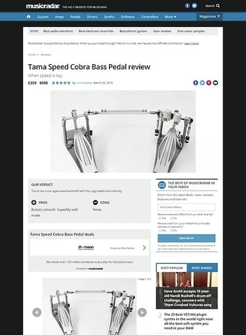 MusicRadar.com Tama Speed Cobra Bass Pedal MusicRadar.com Tama Speed Cobra Bass Pedal