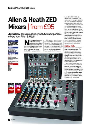 Future Music Allen & Heath ZED Mixers Future Music Allen & Heath ZED Mixers