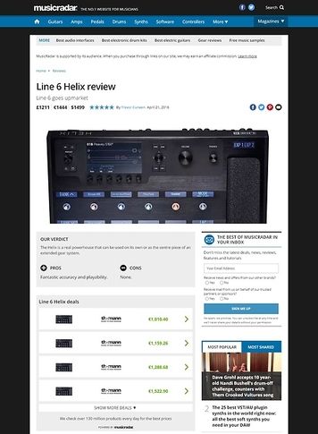 MusicRadar.com Line 6 Helix MusicRadar.com Line 6 Helix