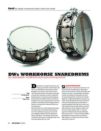 Sticks DW Design Black Nickel Over Brass Snaredrums Sticks DW Design Black Nickel Over Brass Snaredrums