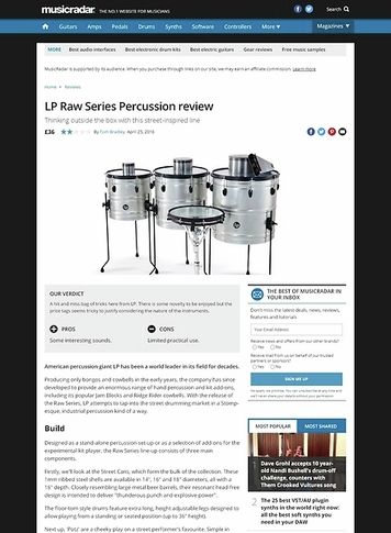 MusicRadar.com LP Raw Series Percussion MusicRadar.com LP Raw Series Percussion
