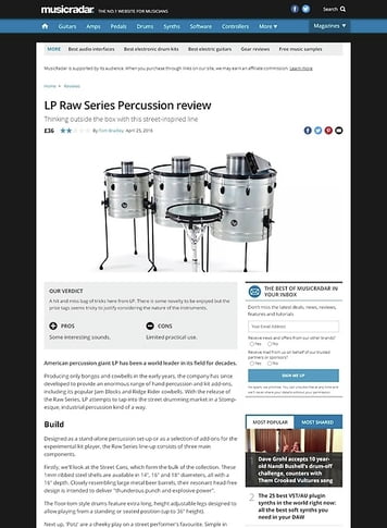 MusicRadar.com LP Raw Series Percussion MusicRadar.com LP Raw Series Percussion