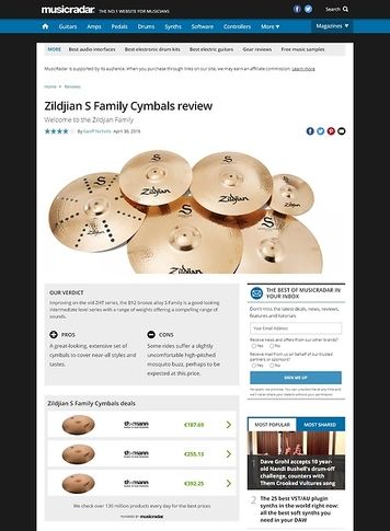 MusicRadar.com Zildjian S Family Cymbals MusicRadar.com Zildjian S Family Cymbals