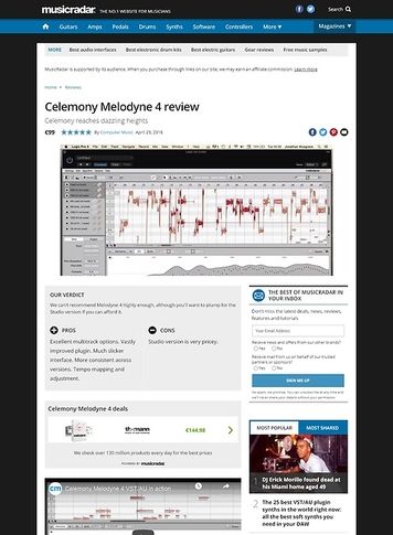 MusicRadar.com CelemonyMelodyne 4 MusicRadar.com CelemonyMelodyne 4