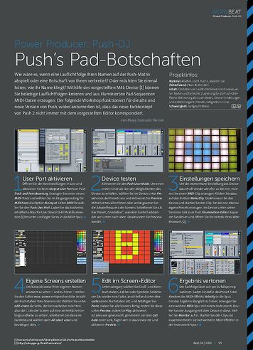 Beat Power Producer: Push’s Pad-Botschaften Beat Power Producer: Push’s Pad-Botschaften