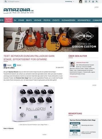 Amazona.de Test: Seymour Duncan Palladium Gain Stage, Effektgerät für Gitarre Amazona.de Test: Seymour Duncan Palladium Gain Stage, Effektgerät für Gitarre