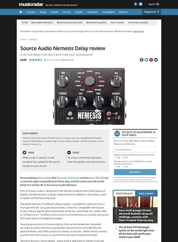 MusicRadar.com Source Audio Nemesis MusicRadar.com Source Audio Nemesis