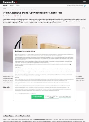 Bonedo.de Meinl Cajon2Go Stand-Up & Backpacker Cajons Bonedo.de Meinl Cajon2Go Stand-Up & Backpacker Cajons