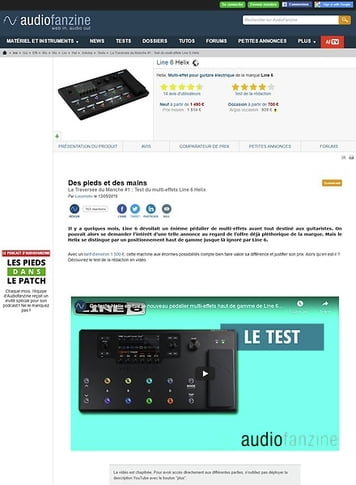Audiofanzine.com Line 6 Helix Audiofanzine.com Line 6 Helix