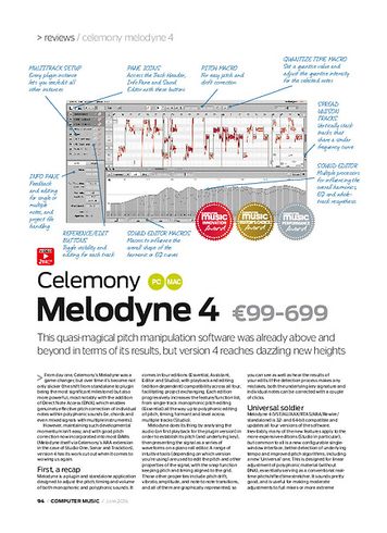 Computer Music Celemony Melodyne 4 Computer Music Celemony Melodyne 4