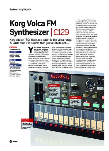 Future Music Korg Volca FM Synthesizer Future Music Korg Volca FM Synthesizer