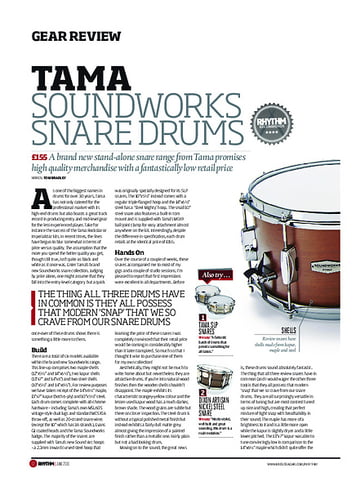 Rhythm Tama Soundworks Snare Drums Rhythm Tama Soundworks Snare Drums